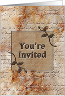 You’re Invited - Etched in Stone (Marble) card