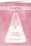 Thank You, Baby Girl - Bassinet - Pink card