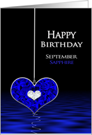 Birthstone,Birthday,SEPTEMBER, SapphireHeart card