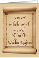 Wedding Reception Invitation card