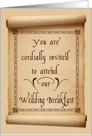 Wedding Breakfast Invitation card