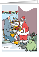 Happy Holidays No Questions Asked Santa’s Money Laundering Scheme card
