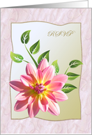 Dahlia flower RSVP card