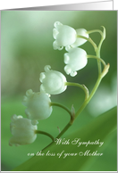 Sympathy, loss of your Mother - Lily of the valley card