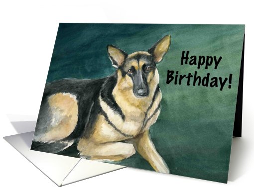 Birthday German Shepherd card (479572)