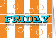 Fun Friday Orange Stripes for TGIF card