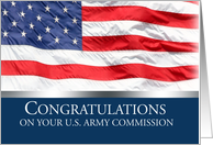 Congratulations on your US Army Commission with American Flag card