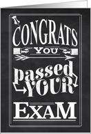 Congratulations on Passing Your Exam Chalkboard Design card