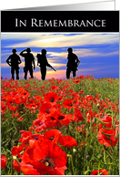 Australia Armed Forces Day Soldiers in Red Poppy Field card