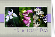 From all of us on Doctors’ Day- Purple Flower Snapshots card