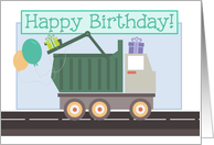 Happy Birthday Card for Kids with Garbage Truck card
