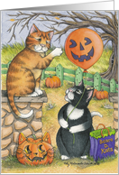 Cats Trick Or Treat Halloween (Bud & Tony) card