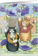 Cats At Graduation (Bud & Tony) card