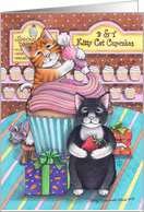 Bake Sale Cats Invitation (Bud & Tony) card