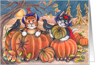 Halloween Cats Costume Party Invitation (Bud & Tony) card
