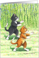 Cats Tai Chi Group Invite (Bud & Tony) card