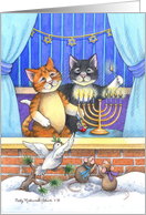 Happy Hanukkah Cats (Bud & Tony) card