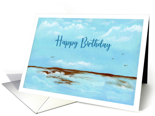 Happy Birthday General Seascape Birds Water Waves Ocean... (1790958)