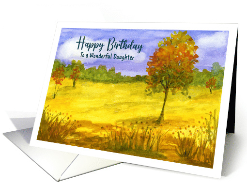 Happy Birthday Daughter Autumn Fall Trees Clouds... (1797024)