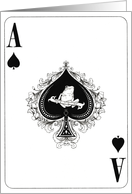 Frog Ace of Spades - wedding card