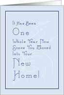 New Home One Year Anniversary card