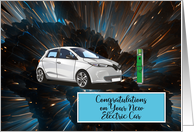 New Electric Car Congratulations card