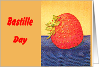 Bastille Day Party Invitation, Strawberry Design card