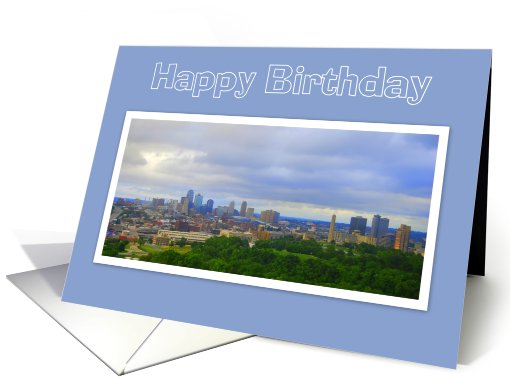 Happy Birthday Kansas City, Missouri, Skyline card (459996)