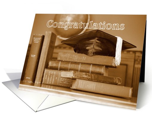 Congratulations Graduate, Classic Books card (615578)