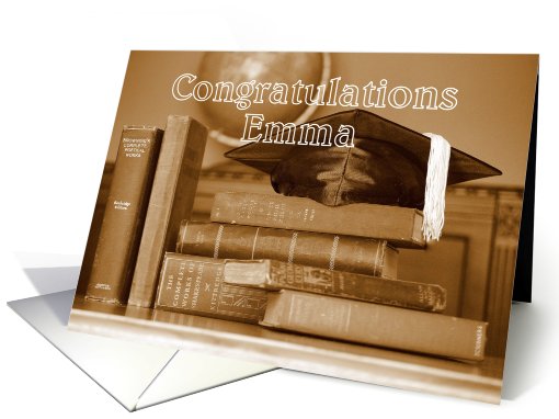Classic Books Congratulations Emma card (624256)