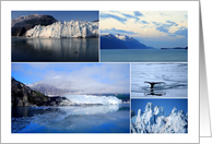 Glacier Bay Alaska Collage Blank card