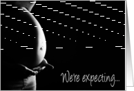 We’re expecting... TWINS (B&W belly photo) card