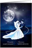 Destination Wedding Invitation Dancing Beach Moonlight card