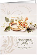Wedding Anniversary Party Invitation Wedding Bands Custom card
