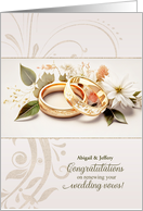 Vow Renewal Congratulations Wedding Rings Custom card
