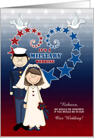 Will You Be in Our Military Wedding Stars and Stripes card