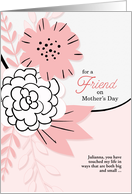 for a Friend on Mother’s Day Flower Garden Custom card