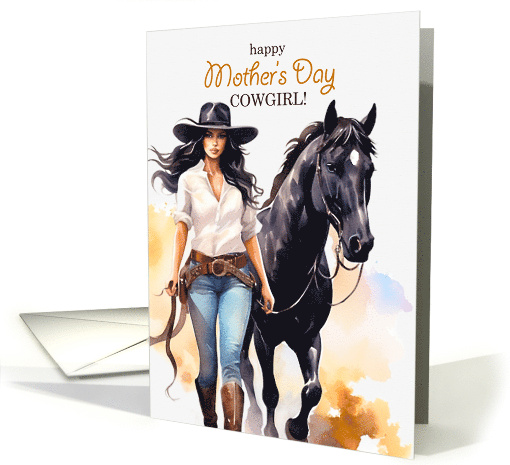 from the Horse on Mother's Day Cowgirl and Black Horse card (1044963)