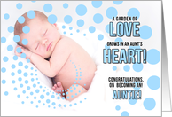 for a New Aunt Birth of Her Nephew Blue Congratulations card
