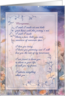 Hospice End of Life for a Friend Sentimental Purple Flowers Custom card