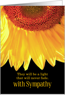 Loss of a Partner Sympathy Sunflower card