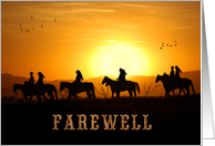 Going Away Party Invitation Western Horseback Riders card