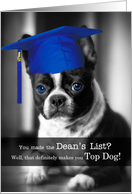 Making the Dean’s List Congratulations Boston Terrier Dog card