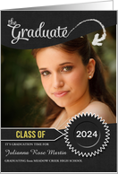 Graduation Invitation Chalkboard Theme Custom Photo card