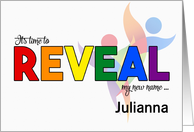 Name Change LGBT Rainbow Announcement card
