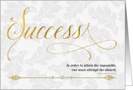 Success Business Expression in Classic Gold and Silver card