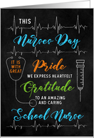 for School Nurse National Nurses Day Chalkboard Theme card