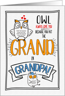 for Grandpa on Grandparents Day Owl Always Love You card