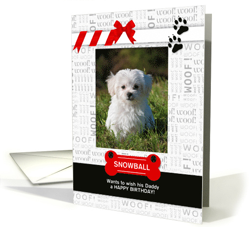 from the Dog Fun Birthday Red and Black with Pet's Photo card