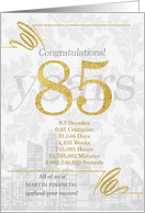 85 Years in Business Gold and Silver Custom NO REAL GLITTER card